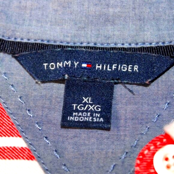 Tommy Hilfiger Plaid Button-Down Shirt  - Size XL - Picture 8 of 10